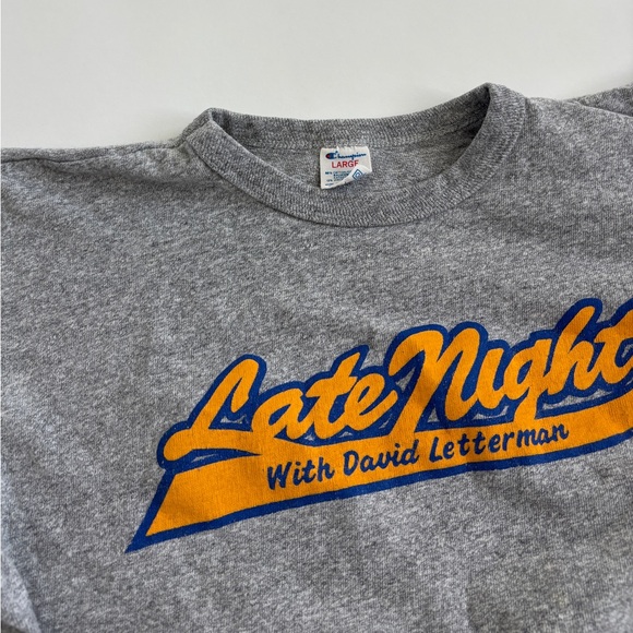 Late Night with David Letterman graphic tee shirt vintage men’s champion - Picture 2 of 3